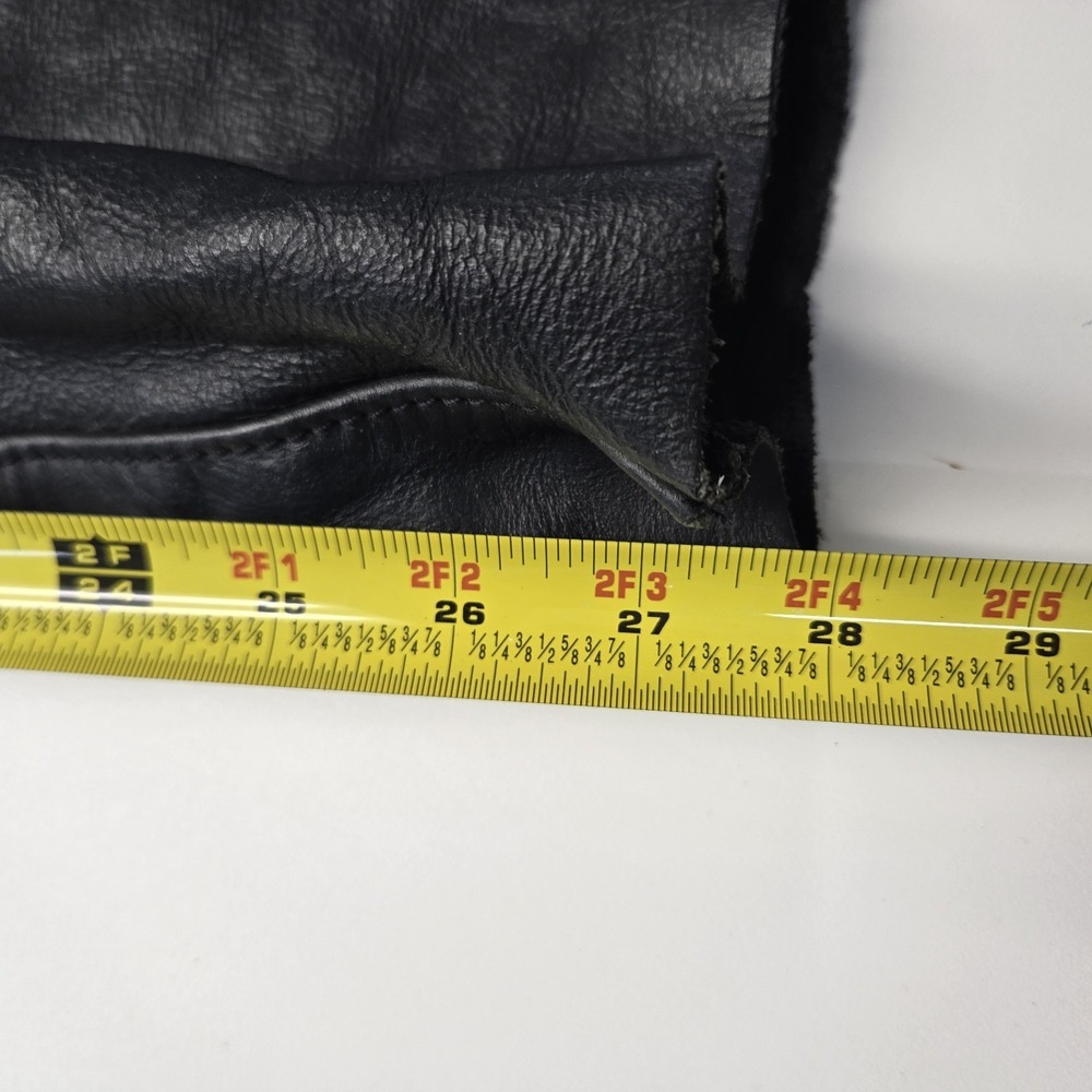 Harley Davidson Leather Chaps  XL Made In USA Black Biker HD - Picture 3 of 16